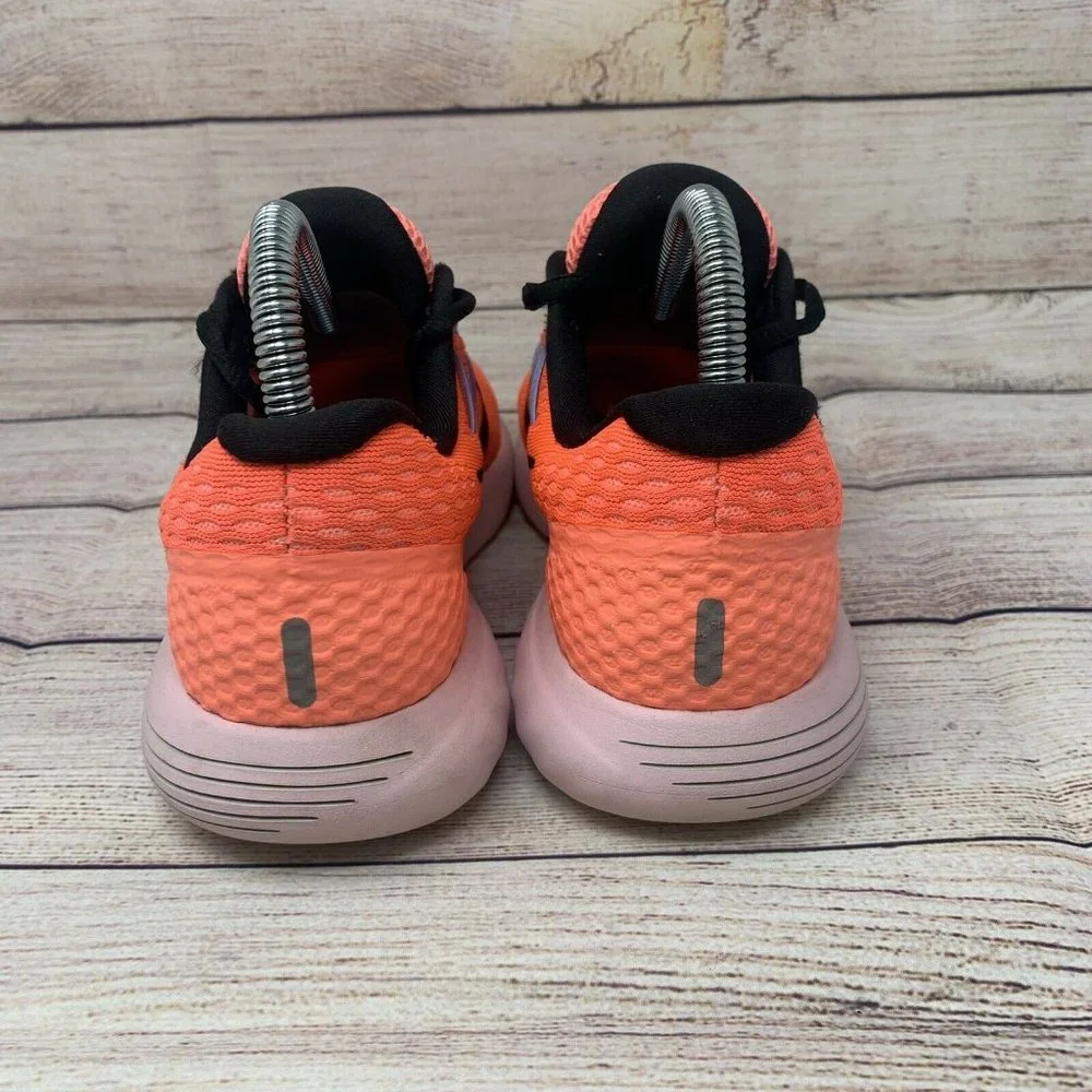 Nike Womens Lunarglide 8 Running Shoes Coral 843726-606 Lace Up Low Top Sz 7